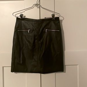 Faux leather mini skirt
